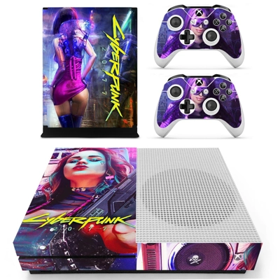 Cyberpunk 2077 decal skin for Xbox one S Console and 2 Con.. Cyberpunk 2077 decal skin for Xbox one S Console and 2 Con..