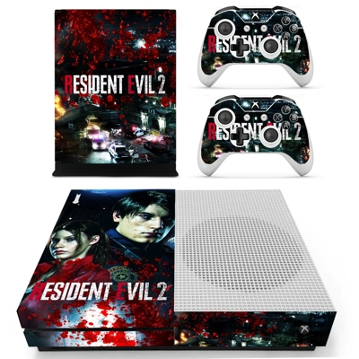 Resident Evil 2 decal skin for Xbox one S Console and 2 Co.. Resident Evil 2 decal skin for Xbox one S Console and 2 Co..