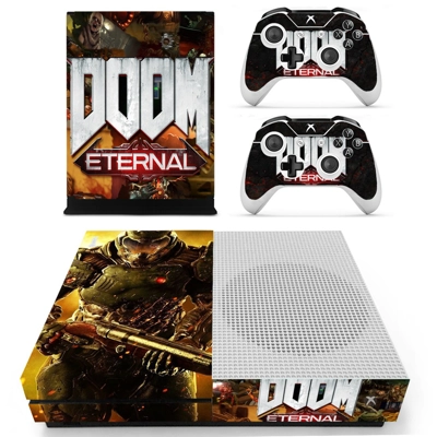 Doom Eternal decal skin for Xbox one S Console and 2 Controllers