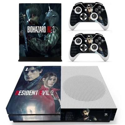 Resident Evil 2 decal skin for Xbox one S Console and 2 Controllers