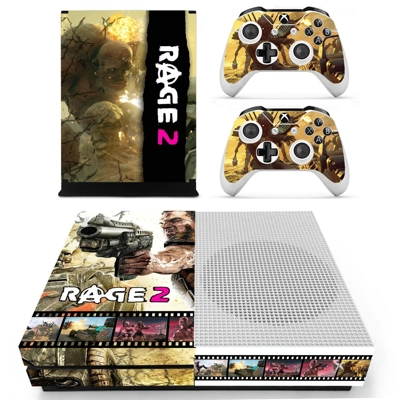 Rage 2 decal skin for Xbox one S Console and 2 Controllers Rage 2 decal skin for Xbox one S Console and 2 Controllers