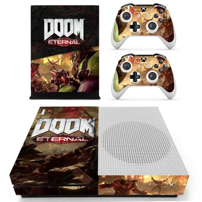 Doom Eternal decal skin for Xbox one S Console and 2 Controllers