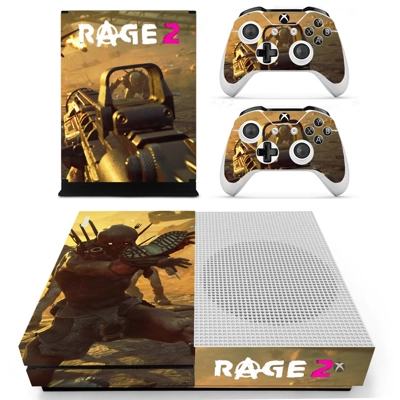 Rage 2 decal skin for Xbox one S Console and 2 Controllers Rage 2 decal skin for Xbox one S Console and 2 Controllers