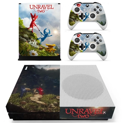 Unravel Two decal skin for Xbox one S Console and 2 Contro.. Unravel Two decal skin for Xbox one S Console and 2 Contro..