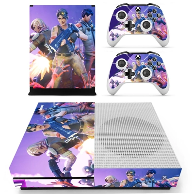 Fortinte decal skin for Xbox one S Console and 2 Controllers Fortinte decal skin for Xbox one S Console and 2 Controllers