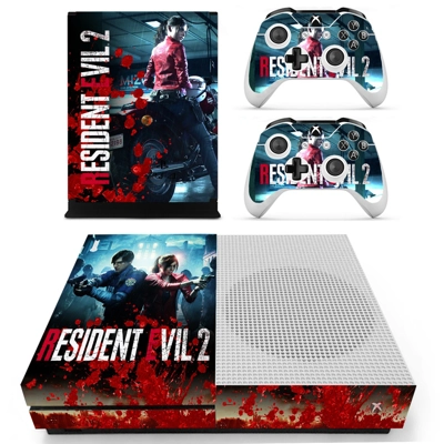 Resident Evil 2 decal skin for Xbox one S Console and 2 Co.. Resident Evil 2 decal skin for Xbox one S Console and 2 Co..