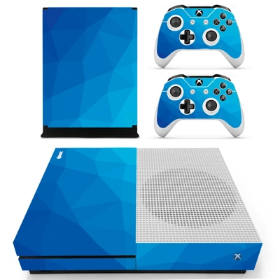 Blue board decal skin for Xbox one S Console and 2 Control.. Blue board decal skin for Xbox one S Console and 2 Control..