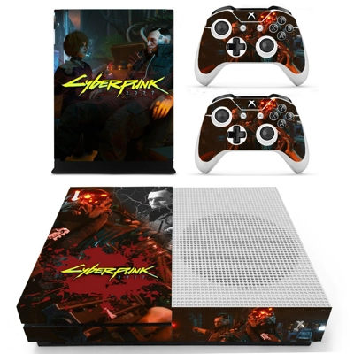 Cyberpunk decal skin for Xbox one S Console and 2 Controll.. Cyberpunk decal skin for Xbox one S Console and 2 Controll..