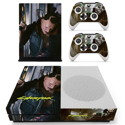 Cyberpunk decal skin for Xbox one S Console and 2 Controll.. Cyberpunk decal skin for Xbox one S Console and 2 Controll..