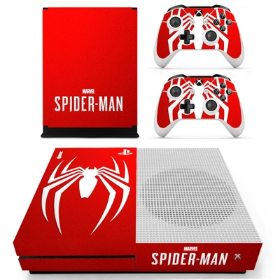 Spider Man decal skin for Xbox one S Console and 2 Control.. Spider Man decal skin for Xbox one S Console and 2 Control..