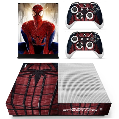 Spider Man decal skin for Xbox one S Console and 2 Control.. Spider Man decal skin for Xbox one S Console and 2 Control..