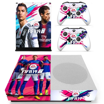 FIFA 19 decal skin for Xbox one S Console and 2 Controllers FIFA 19 decal skin for Xbox one S Console and 2 Controllers