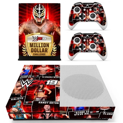 WWE 2K19 decal skin for Xbox one S Console and 2 Controllers WWE 2K19 decal skin for Xbox one S Console and 2 Controllers