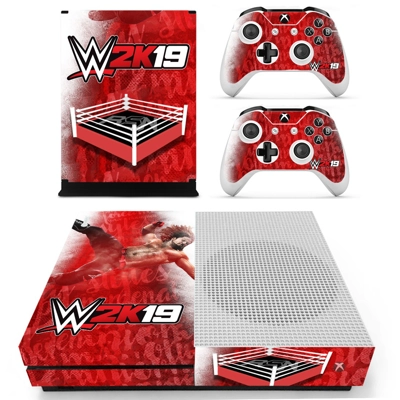 WWE 2K19 decal skin for Xbox one S Console and 2 Controllers WWE 2K19 decal skin for Xbox one S Console and 2 Controllers