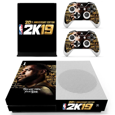 NBA 2K19 decal skin for Xbox one S Console and 2 Controllers NBA 2K19 decal skin for Xbox one S Console and 2 Controllers