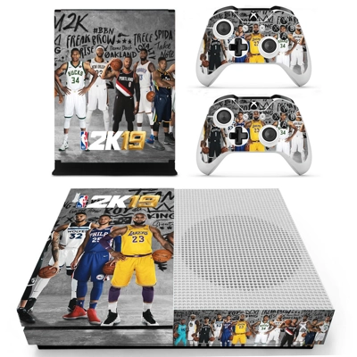 NBA 2K19 decal skin for Xbox one S Console and 2 Controllers NBA 2K19 decal skin for Xbox one S Console and 2 Controllers