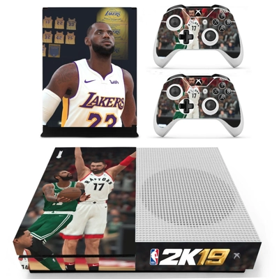 NBA 2K19 decal skin for Xbox one S Console and 2 Controllers NBA 2K19 decal skin for Xbox one S Console and 2 Controllers