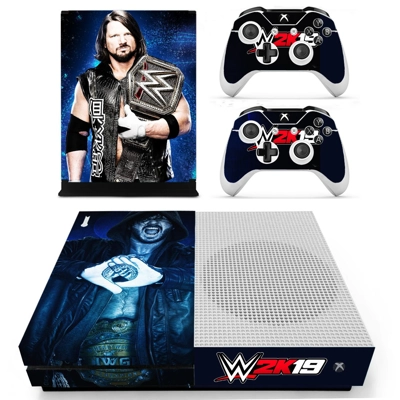WWE 2K19 decal skin for Xbox one S Console and 2 Controllers WWE 2K19 decal skin for Xbox one S Console and 2 Controllers