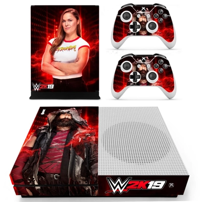WWE 2K19 decal skin for Xbox one S Console and 2 Controllers WWE 2K19 decal skin for Xbox one S Console and 2 Controllers