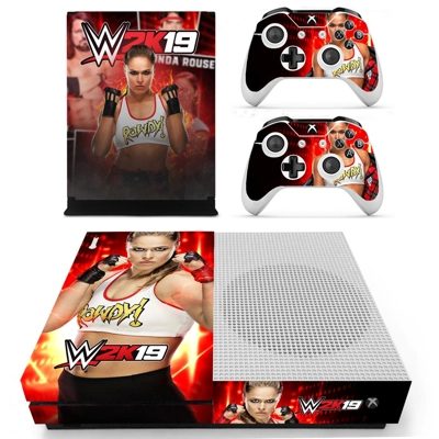 WWE 2K19 decal skin for Xbox one S Console and 2 Controllers