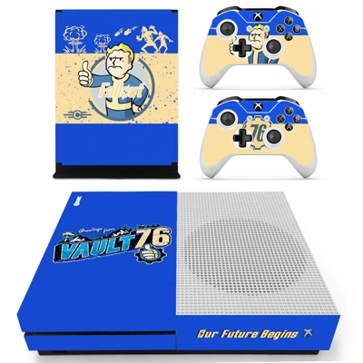 Fallout 76 decal skin for Xbox one S Console and 2 Control.. Fallout 76 decal skin for Xbox one S Console and 2 Control..