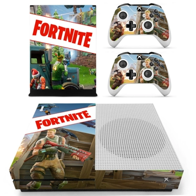 Fortnite decal skin for Xbox one S Console and 2 Controllers Fortnite decal skin for Xbox one S Console and 2 Controllers