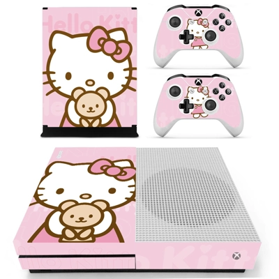 Hello Kitty decal skin for Xbox one S Console and 2 Controllers