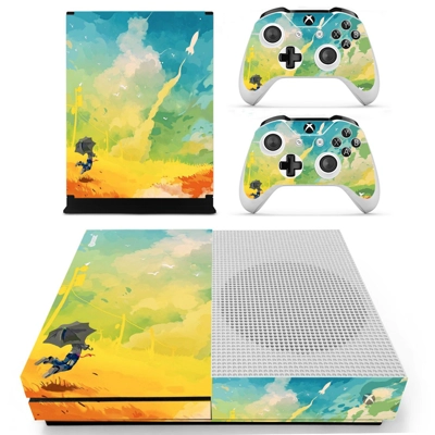Painted Scene decal skin for Xbox one S Console and 2 Cont.. Painted Scene decal skin for Xbox one S Console and 2 Cont..