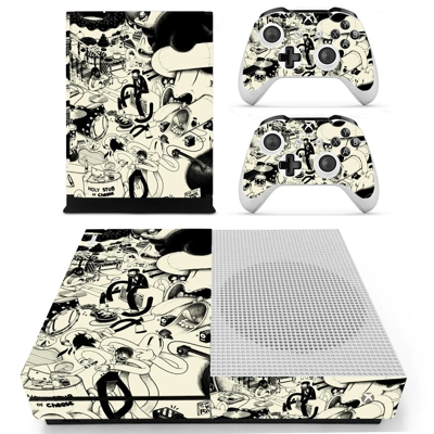 Funky wallpaper decal skin for Xbox one S Console and 2 Controllers