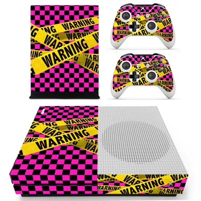 Warning decal skin for Xbox one S Console and 2 Controllers Warning decal skin for Xbox one S Console and 2 Controllers