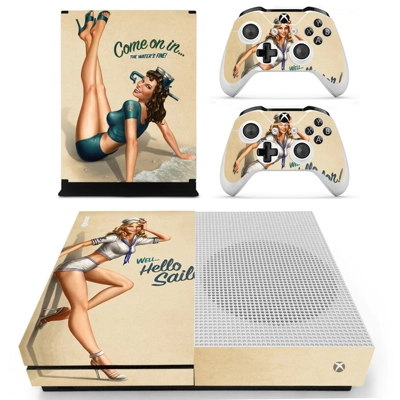 Pin Up Girl decal skin for Xbox one S Console and 2 Contro.. Pin Up Girl decal skin for Xbox one S Console and 2 Contro..