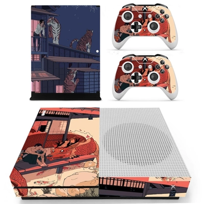 Cartoon decal skin for Xbox one S Console and 2 Controllers Cartoon decal skin for Xbox one S Console and 2 Controllers