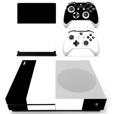 Black & White decal skin for Xbox one S Console and 2 Cont.. Black & White decal skin for Xbox one S Console and 2 Cont..