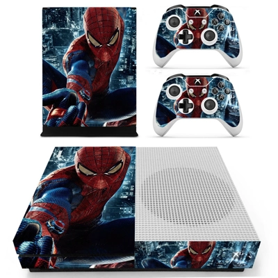 Spider Man decal skin for Xbox one S Console and 2 Control.. Spider Man decal skin for Xbox one S Console and 2 Control..