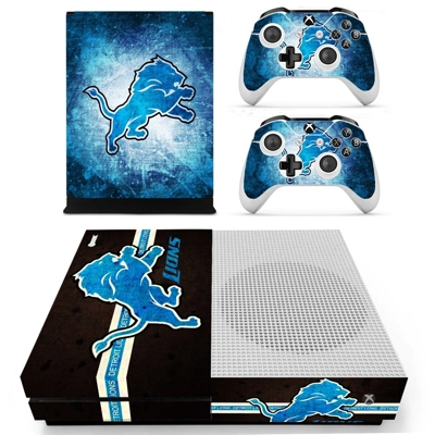 Detroit lions decal skin for Xbox one S Console and 2 Cont.. Detroit lions decal skin for Xbox one S Console and 2 Cont..
