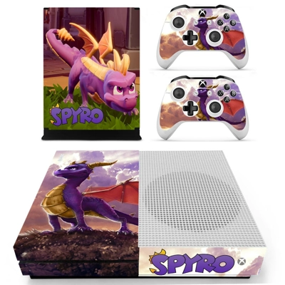 Spyro decal skin for Xbox one S Console and 2 Controllers