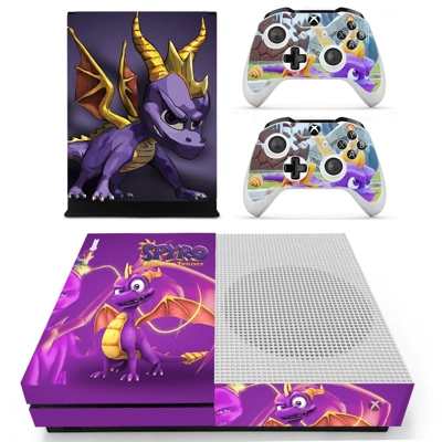 Spyro decal skin for Xbox one S Console and 2 Controllers Spyro decal skin for Xbox one S Console and 2 Controllers