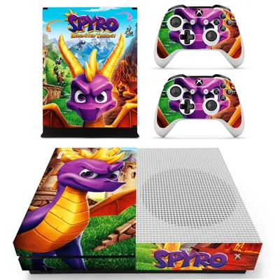 Spyro decal skin for Xbox one S Console and 2 Controllers Spyro decal skin for Xbox one S Console and 2 Controllers
