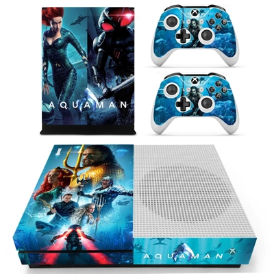 AquaMan decal skin for Xbox one S Console and 2 Controllers AquaMan decal skin for Xbox one S Console and 2 Controllers