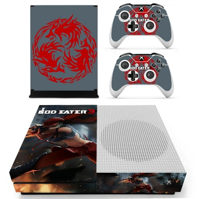 God Eater 3 decal skin for Xbox one S Console and 2 Controllers
