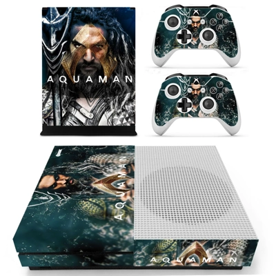 AquaMan decal skin for Xbox one S Console and 2 Controllers AquaMan decal skin for Xbox one S Console and 2 Controllers