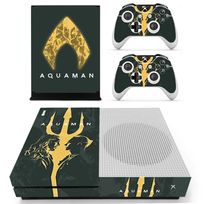 AquaMan decal skin for Xbox one S Console and 2 Controllers AquaMan decal skin for Xbox one S Console and 2 Controllers