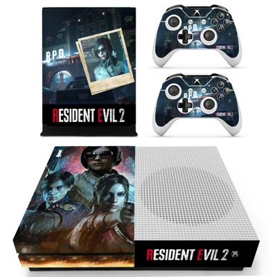 Resident Evil 2 decal skin for Xbox one S Console and 2 Co.. Resident Evil 2 decal skin for Xbox one S Console and 2 Co..