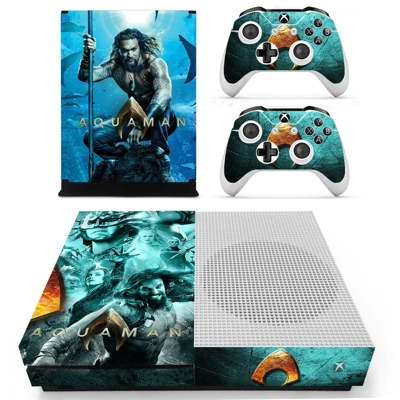 AquaMan decal skin for Xbox one S Console and 2 Controllers AquaMan decal skin for Xbox one S Console and 2 Controllers