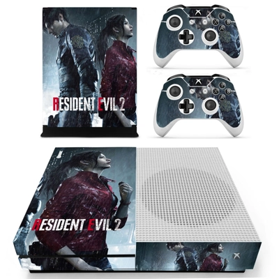 Resident Evil 2 decal skin for Xbox one S Console and 2 Co.. Resident Evil 2 decal skin for Xbox one S Console and 2 Co..