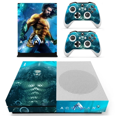 AquaMan decal skin for Xbox one S Console and 2 Controllers AquaMan decal skin for Xbox one S Console and 2 Controllers