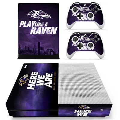 Baltimore Ravens decal skin for Xbox one S Console and 2 C.. Baltimore Ravens decal skin for Xbox one S Console and 2 C..