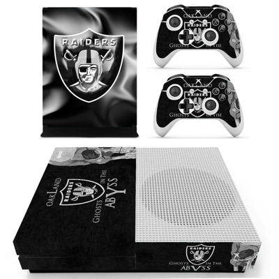 Oakland Raiders decal skin for Xbox one S Console and 2 Co.. Oakland Raiders decal skin for Xbox one S Console and 2 Co..