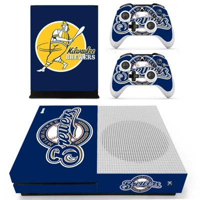 Milwaukee Brewers decal skin for Xbox one S Console and 2 .. Milwaukee Brewers decal skin for Xbox one S Console and 2 ..