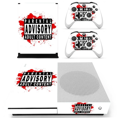 Parental Advisory decal skin for Xbox one S Console and 2 .. Parental Advisory decal skin for Xbox one S Console and 2 ..